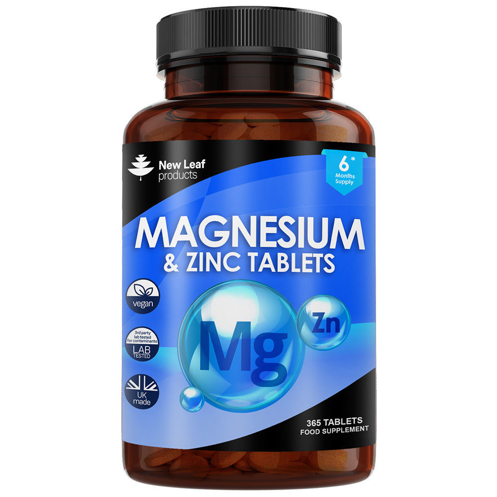 New Leaf Products Magnesium and Zinc High Absorbency Tablets 6 Month ...